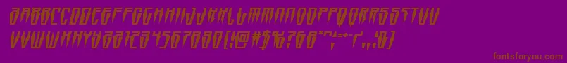 Swordtoothexpandital Font – Brown Fonts on Purple Background