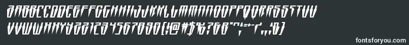 フォントSwordtoothexpandital – 黒い背景に白い文字