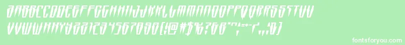 Swordtoothexpandital Font – White Fonts on Green Background