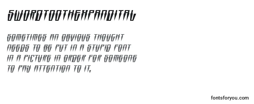 Обзор шрифта Swordtoothexpandital