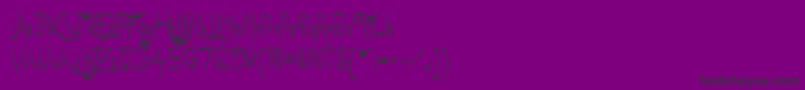 ACharmingFontOutline Font – Black Fonts on Purple Background