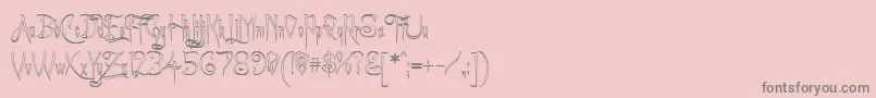 Шрифт ACharmingFontOutline – серые шрифты на розовом фоне