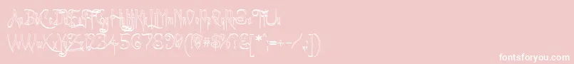 ACharmingFontOutline Font – White Fonts on Pink Background
