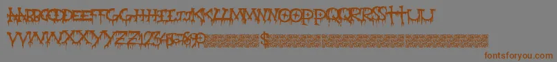 Gravepain Font – Brown Fonts on Gray Background