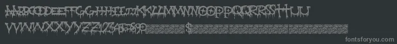 Gravepain Font – Gray Fonts on Black Background