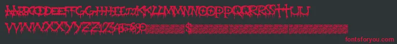 Gravepain Font – Red Fonts on Black Background
