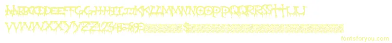 Gravepain Font – Yellow Fonts on White Background