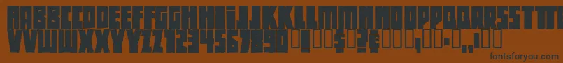 Beethovenrough Font – Black Fonts on Brown Background
