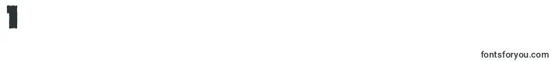 Czcionka Beethovenrough – czcionki cyfry 1