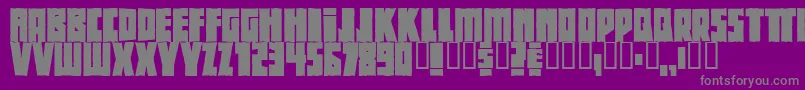 フォントBeethovenrough – 紫の背景に灰色の文字