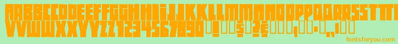 Beethovenrough Font – Orange Fonts on Green Background