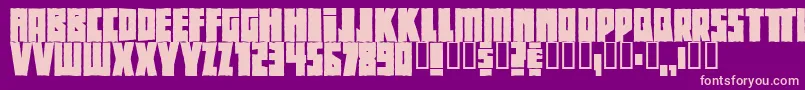 Beethovenrough Font – Pink Fonts on Purple Background