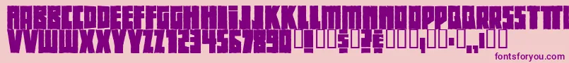 Beethovenrough Font – Purple Fonts on Pink Background