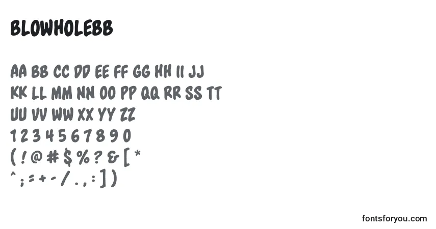 Fuente Blowholebb - alfabeto, números, caracteres especiales