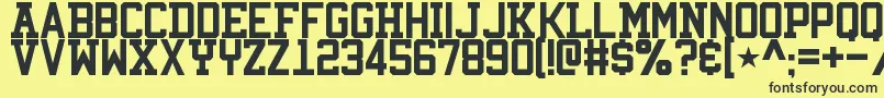 ViridianCollege Font – Black Fonts on Yellow Background