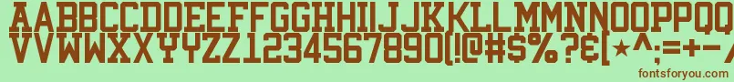 ViridianCollege Font – Brown Fonts on Green Background