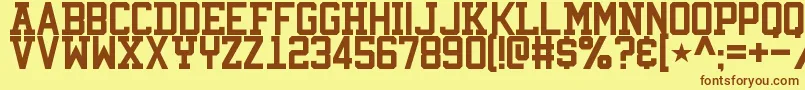 ViridianCollege Font – Brown Fonts on Yellow Background