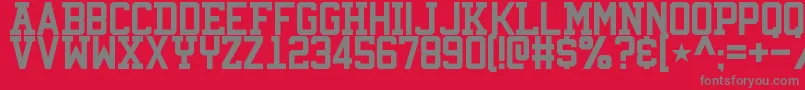 フォントViridianCollege – 赤い背景に灰色の文字