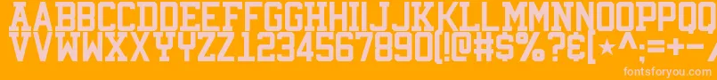 ViridianCollege Font – Pink Fonts on Orange Background