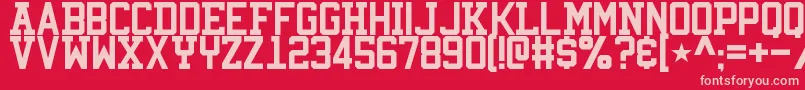 ViridianCollege Font – Pink Fonts on Red Background