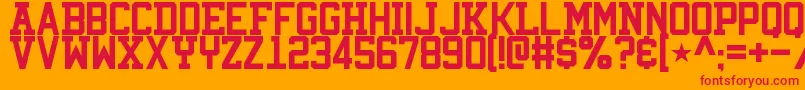 ViridianCollege Font – Red Fonts on Orange Background
