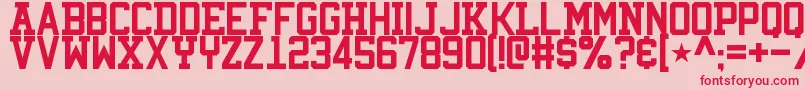 ViridianCollege-Schriftart – Rote Schriften auf rosa Hintergrund