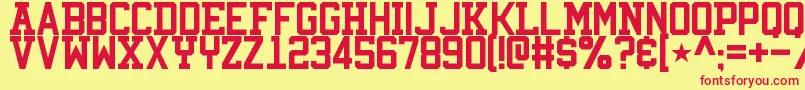 ViridianCollege Font – Red Fonts on Yellow Background