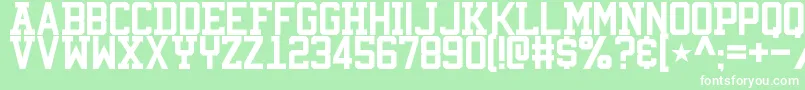 ViridianCollege Font – White Fonts on Green Background
