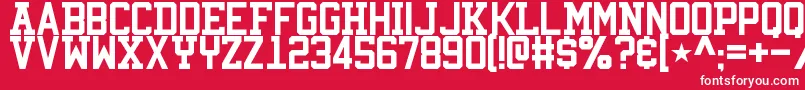 ViridianCollege Font – White Fonts on Red Background