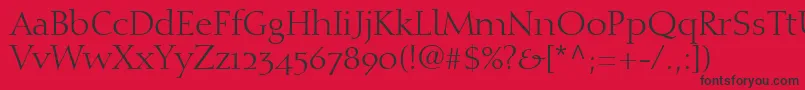 DiotimaRomanOldstyleFigures Font – Black Fonts on Red Background