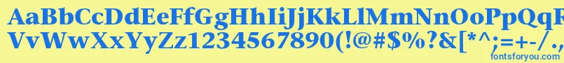 StoneserifstdBold Font – Blue Fonts on Yellow Background