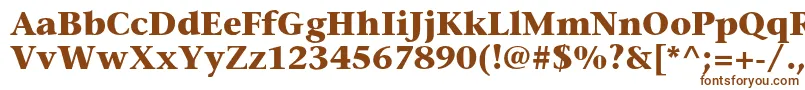 Шрифт StoneserifstdBold – коричневые шрифты на белом фоне