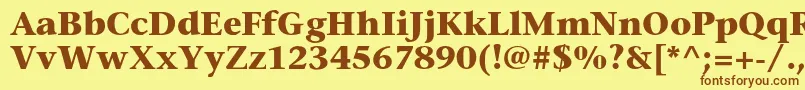StoneserifstdBold Font – Brown Fonts on Yellow Background