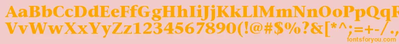 StoneserifstdBold Font – Orange Fonts on Pink Background