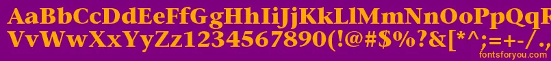 StoneserifstdBold Font – Orange Fonts on Purple Background