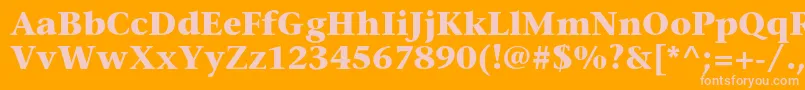 StoneserifstdBold-Schriftart – Rosa Schriften auf orangefarbenem Hintergrund