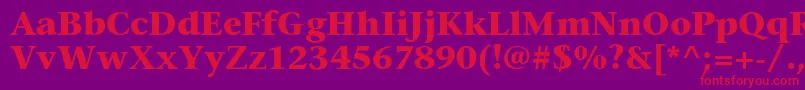 StoneserifstdBold Font – Red Fonts on Purple Background