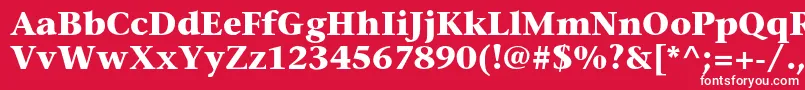 フォントStoneserifstdBold – 赤い背景に白い文字