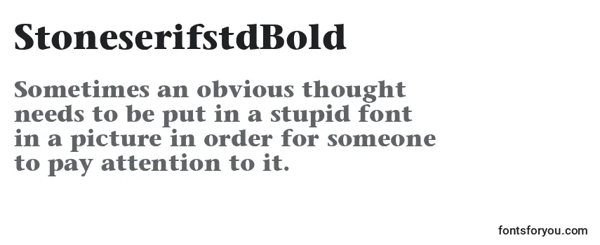 Review of the StoneserifstdBold Font