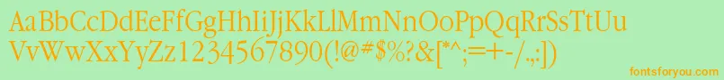 Garamondnarrowc Font – Orange Fonts on Green Background