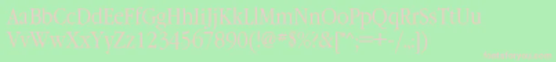 Garamondnarrowc Font – Pink Fonts on Green Background