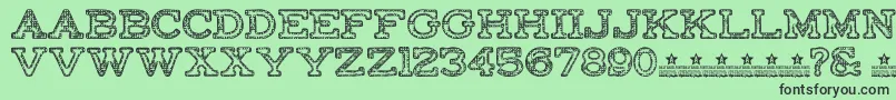 FactoryRegularPersonalUse Font – Black Fonts on Green Background