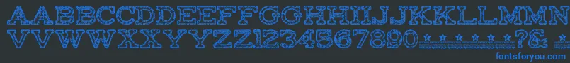 FactoryRegularPersonalUse Font – Blue Fonts on Black Background