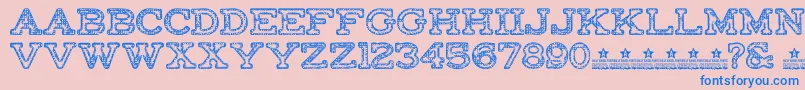 FactoryRegularPersonalUse Font – Blue Fonts on Pink Background