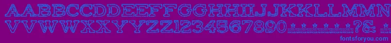 FactoryRegularPersonalUse Font – Blue Fonts on Purple Background