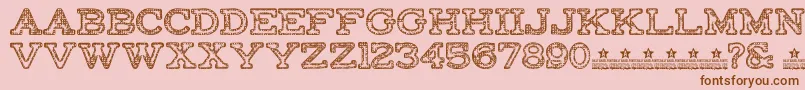 FactoryRegularPersonalUse Font – Brown Fonts on Pink Background