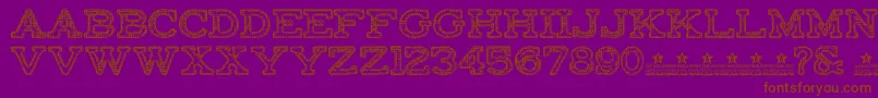 FactoryRegularPersonalUse Font – Brown Fonts on Purple Background