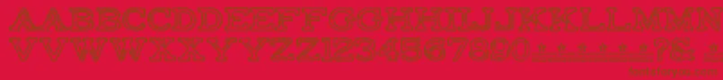 FactoryRegularPersonalUse Font – Brown Fonts on Red Background