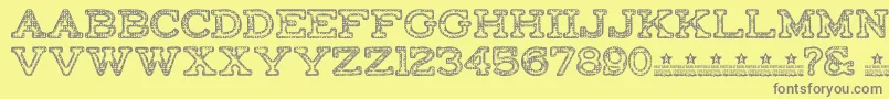 FactoryRegularPersonalUse Font – Gray Fonts on Yellow Background