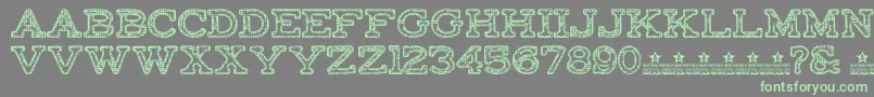 FactoryRegularPersonalUse Font – Green Fonts on Gray Background